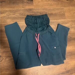 Maternity figs Caribbean blue